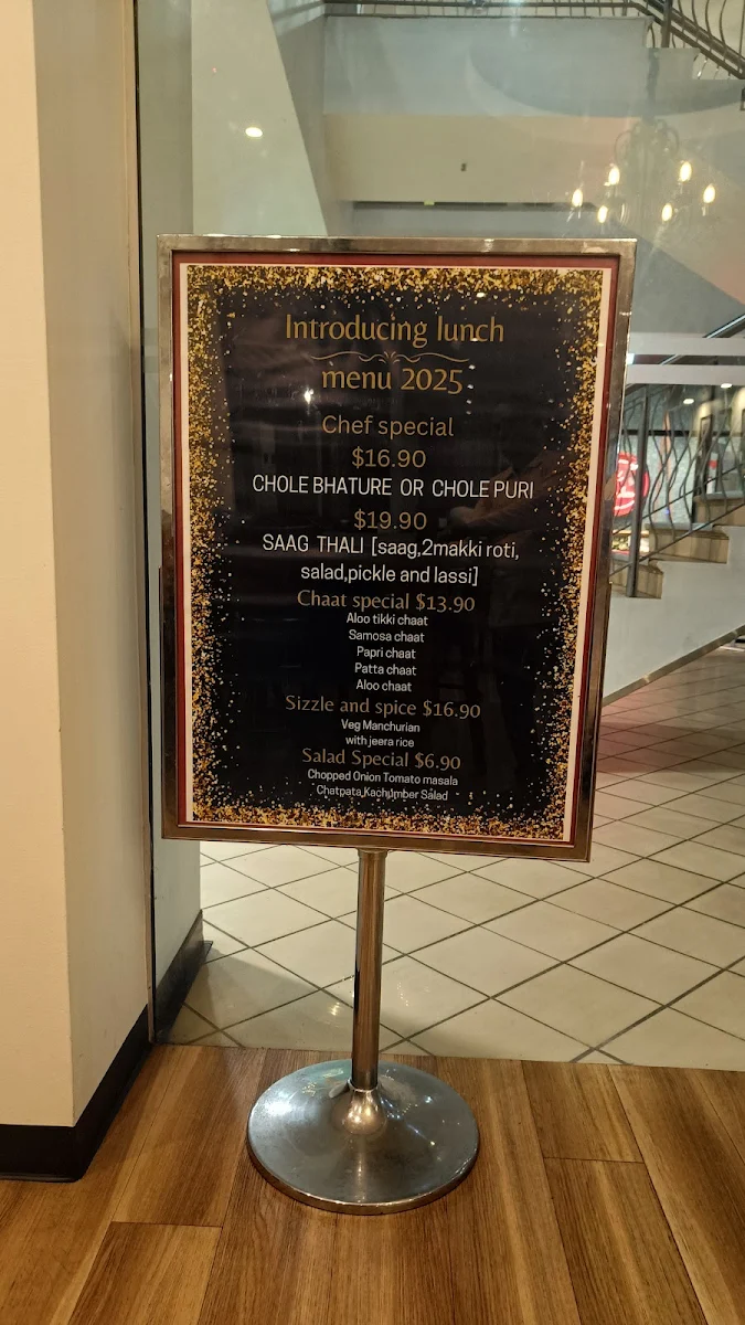 Menu, Maharaja's Lakeside Restaurant