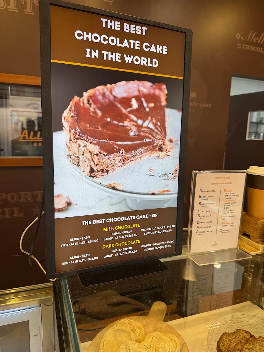 Menu, The Best Chocolate Cake in The World