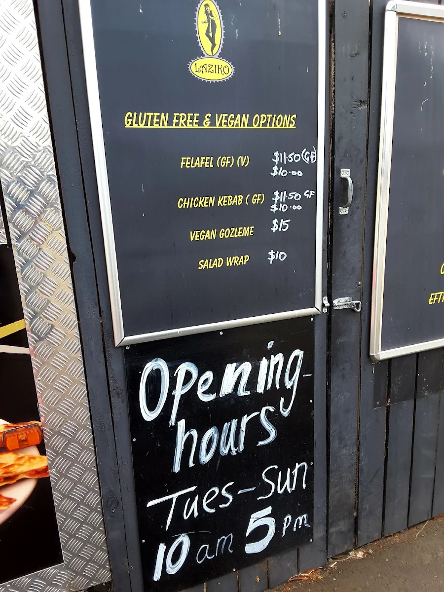 Menu, Laziko Kebabs & Gozleme Margate Train