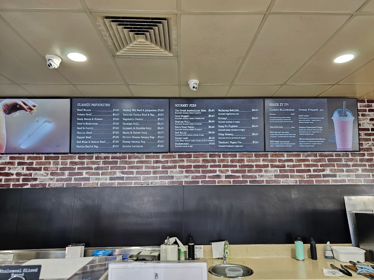 Menu, Pinjarra Bakery (Pinjarra)