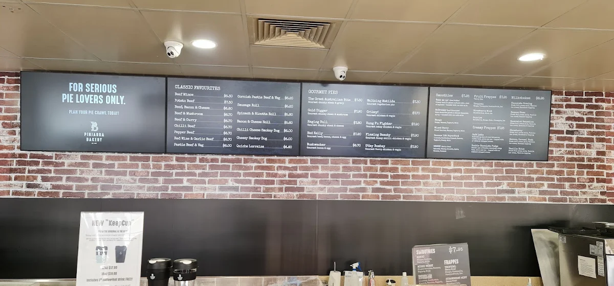 Menu, Pinjarra Bakery (Pinjarra)