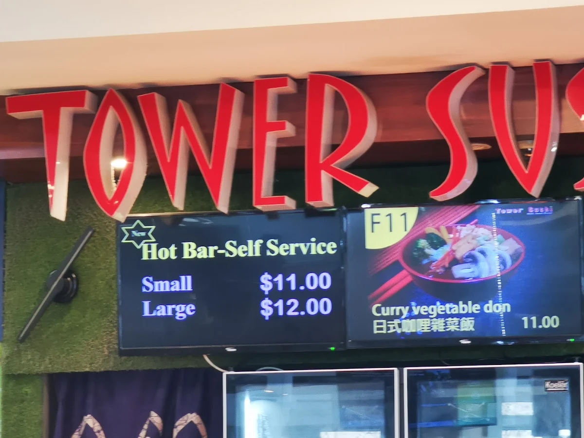 Menu, Tower Sushi