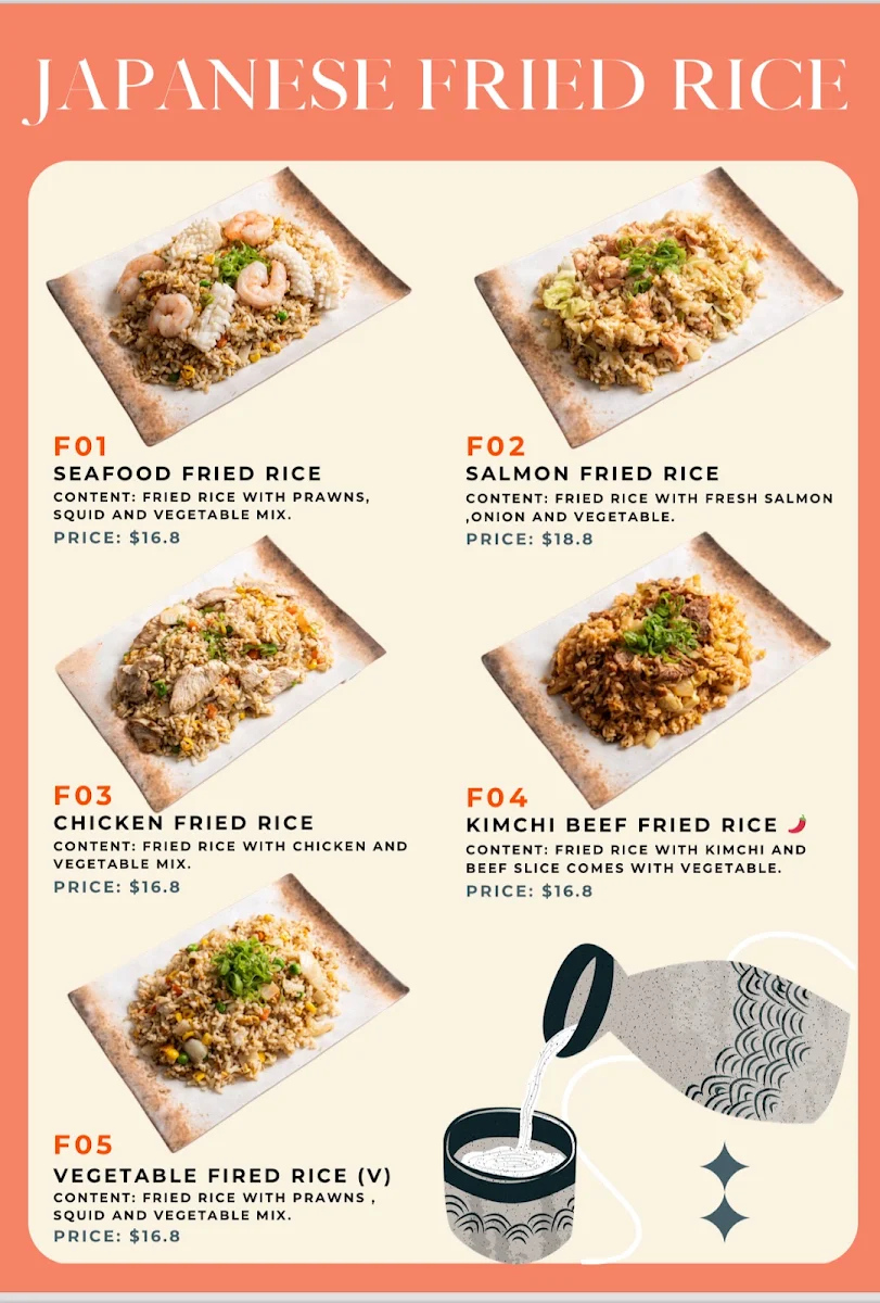 Menu, Sushi Heaven - Campbellfield