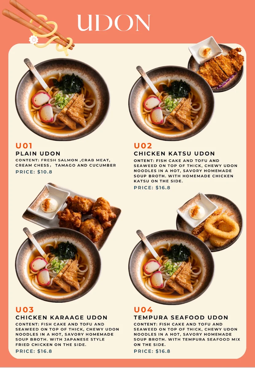 Menu, Sushi Heaven - Campbellfield