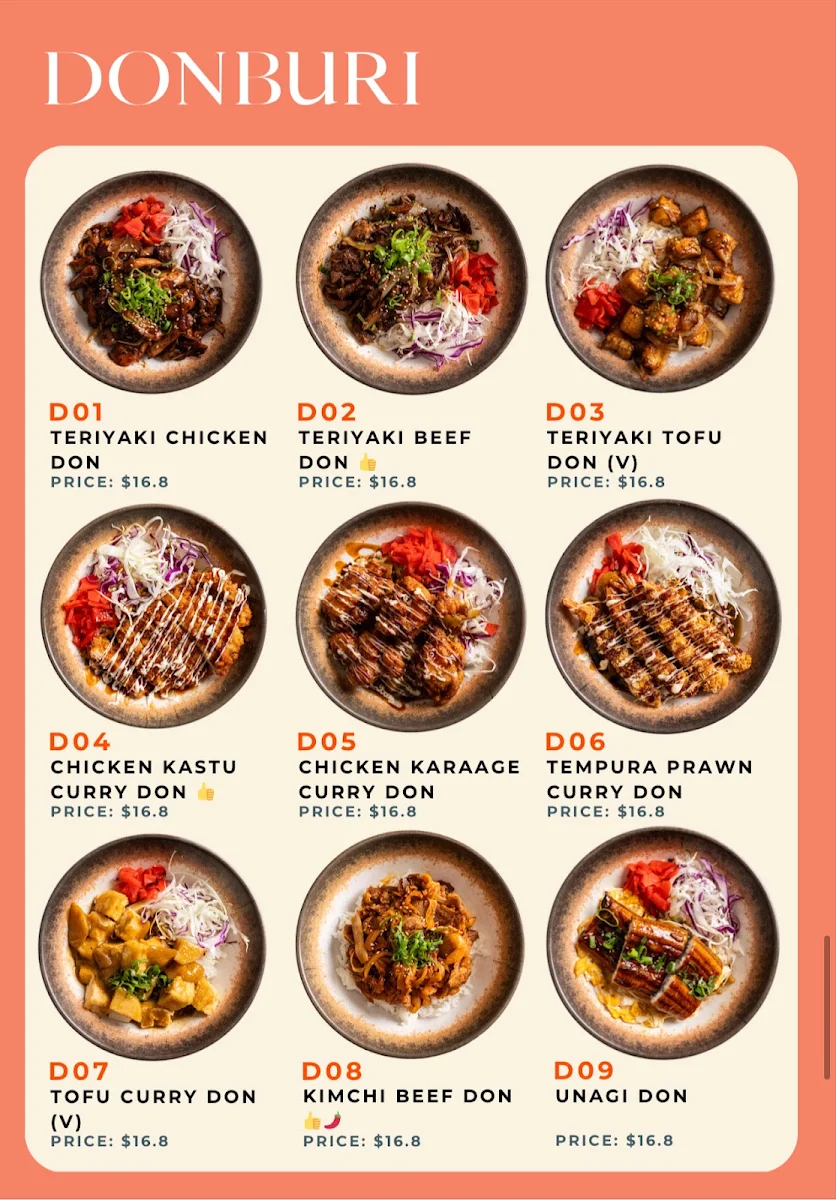 Menu, Sushi Heaven - Campbellfield