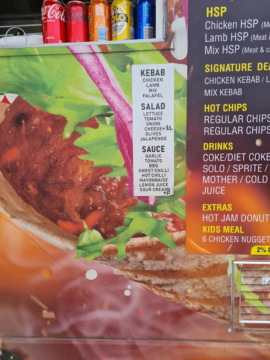 Menu, Kebab Mates