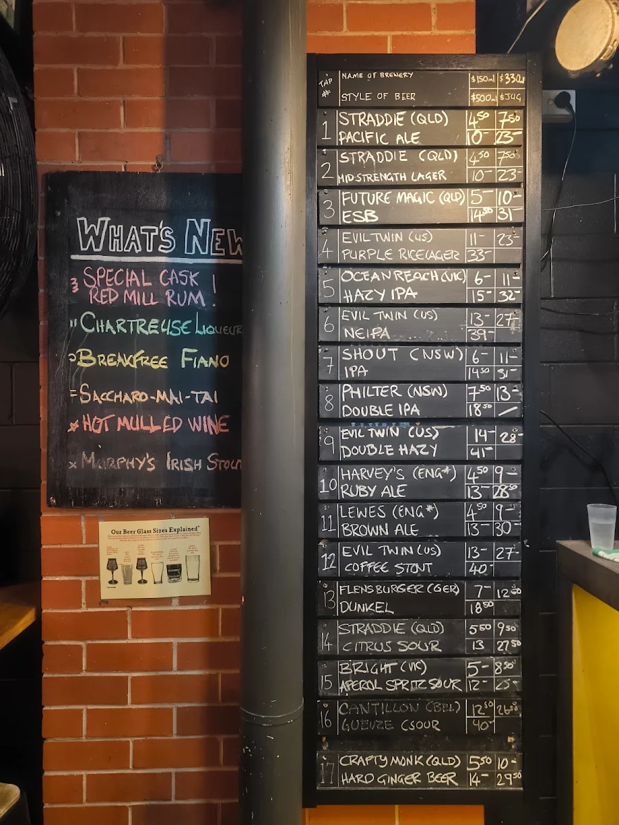 Menu, Saccharomyces Beer Cafe
