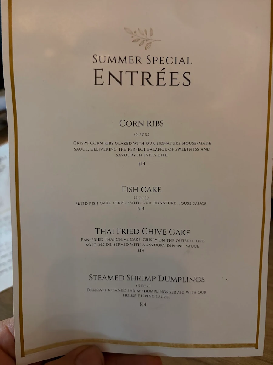 Menu, Thai Me Up - Chapel St
