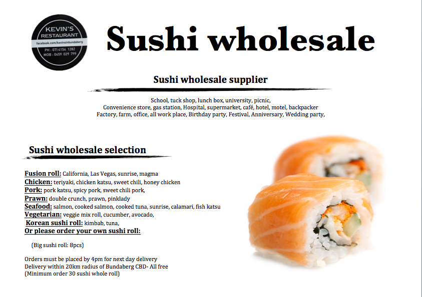 Menu, Kevin's restaurant. -Omakase-