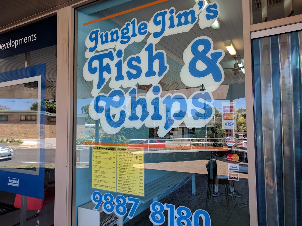 Menu, Jungle Jim's Fish & Chips