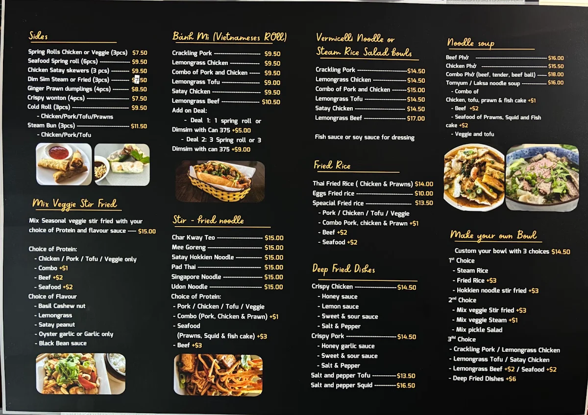 Menu, Lemon Grass