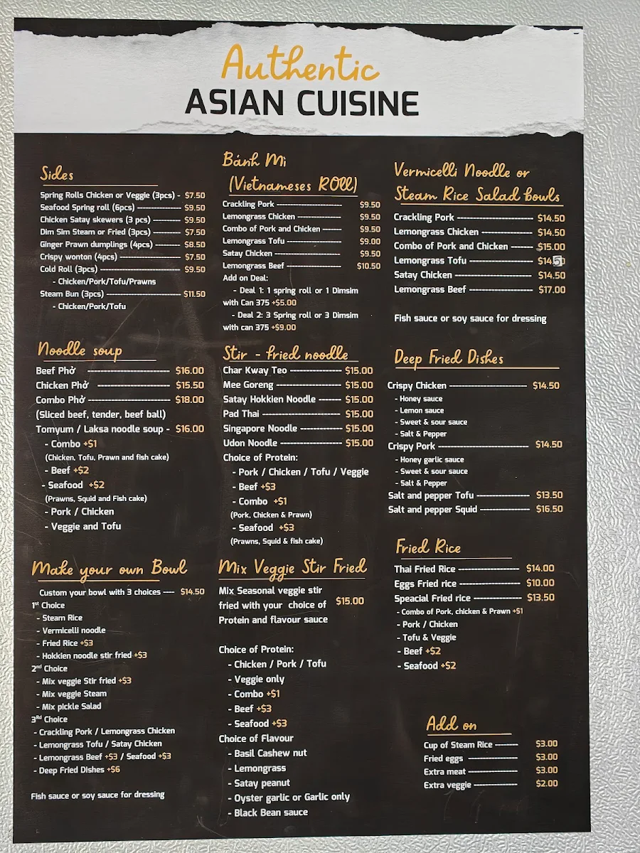 Menu, Lemon Grass