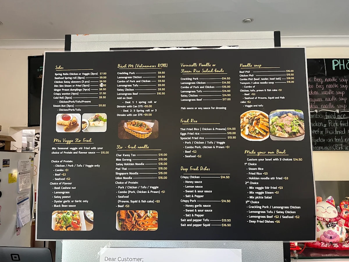 Menu, Lemon Grass