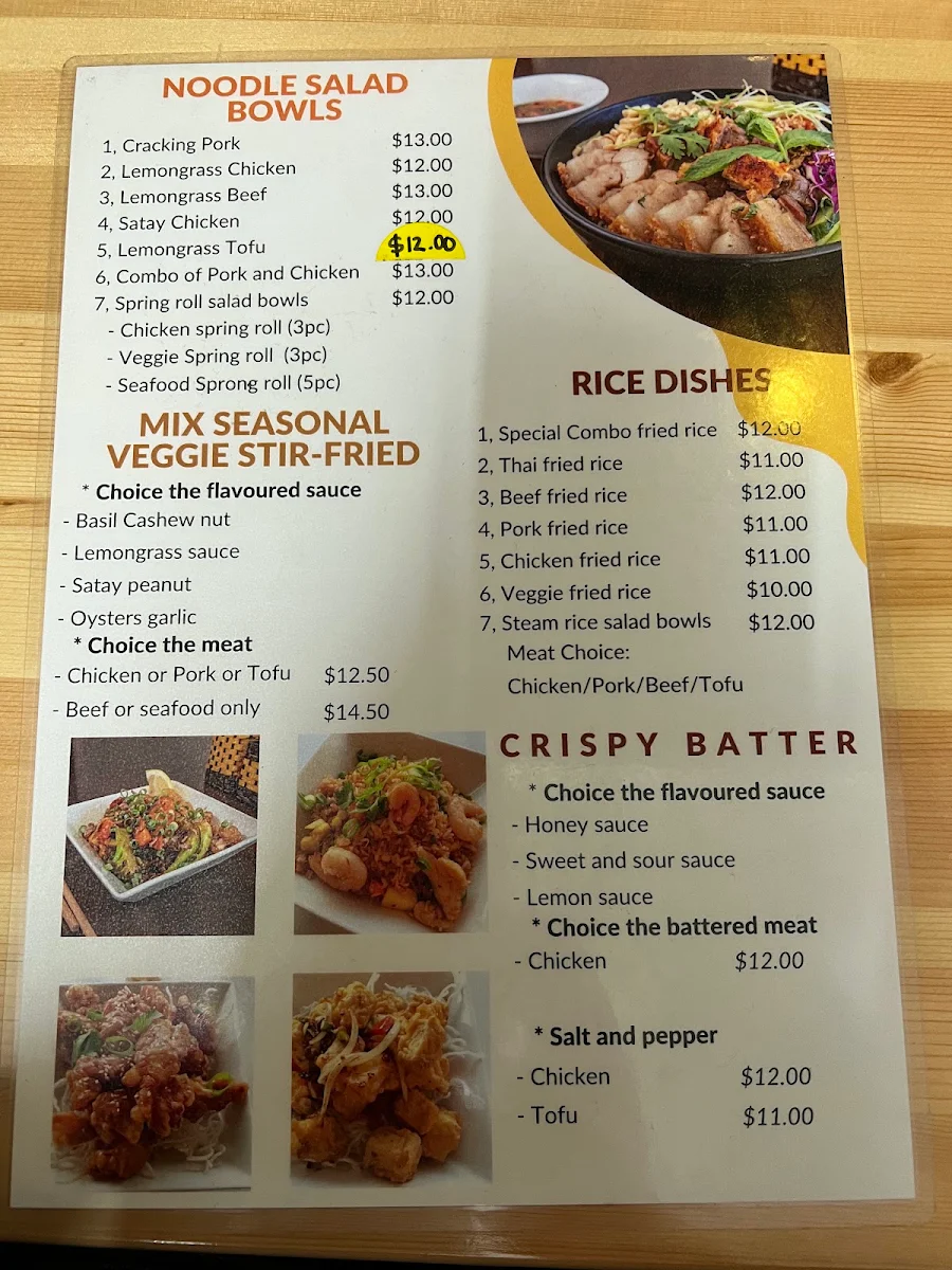 Menu, Lemon Grass