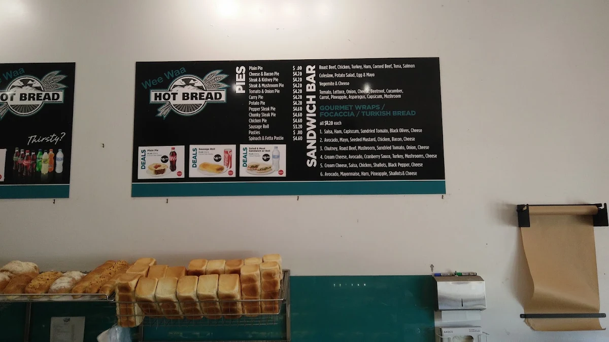 Menu, Wee Waa Hot Bread