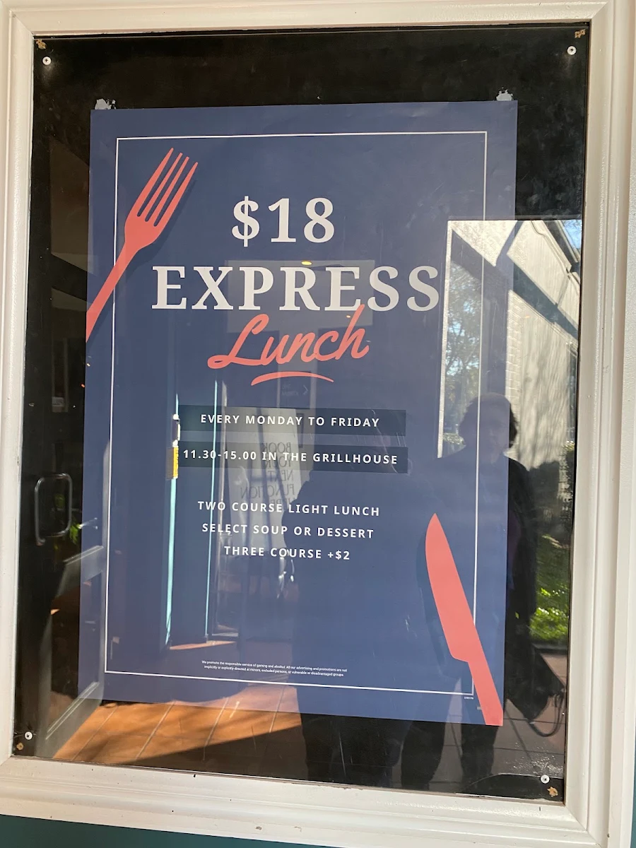 Menu, Blackburn Hotel