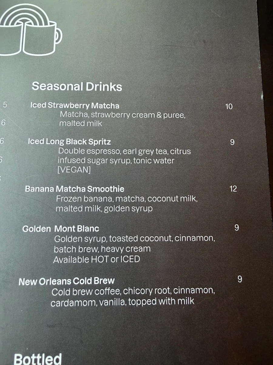 Menu, Axil Coffee Roasters Richmond