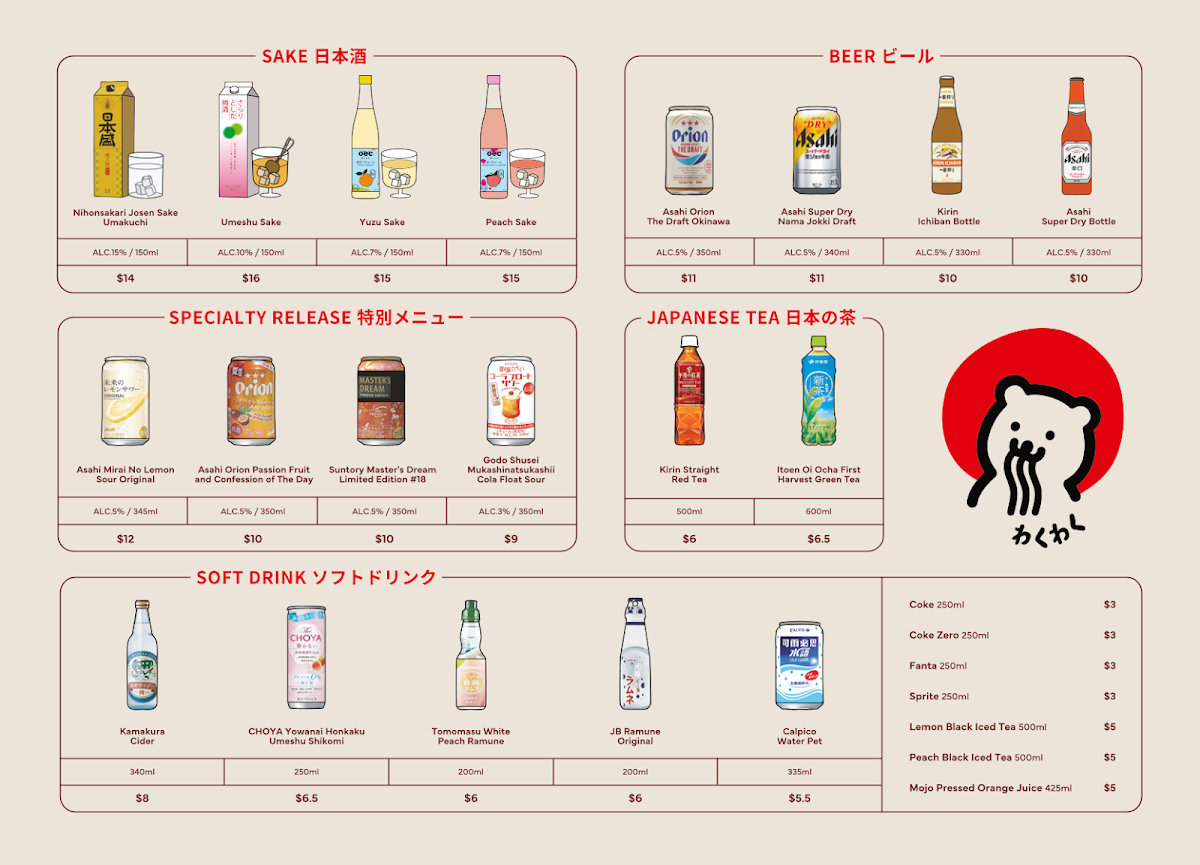Menu, Waku Waku