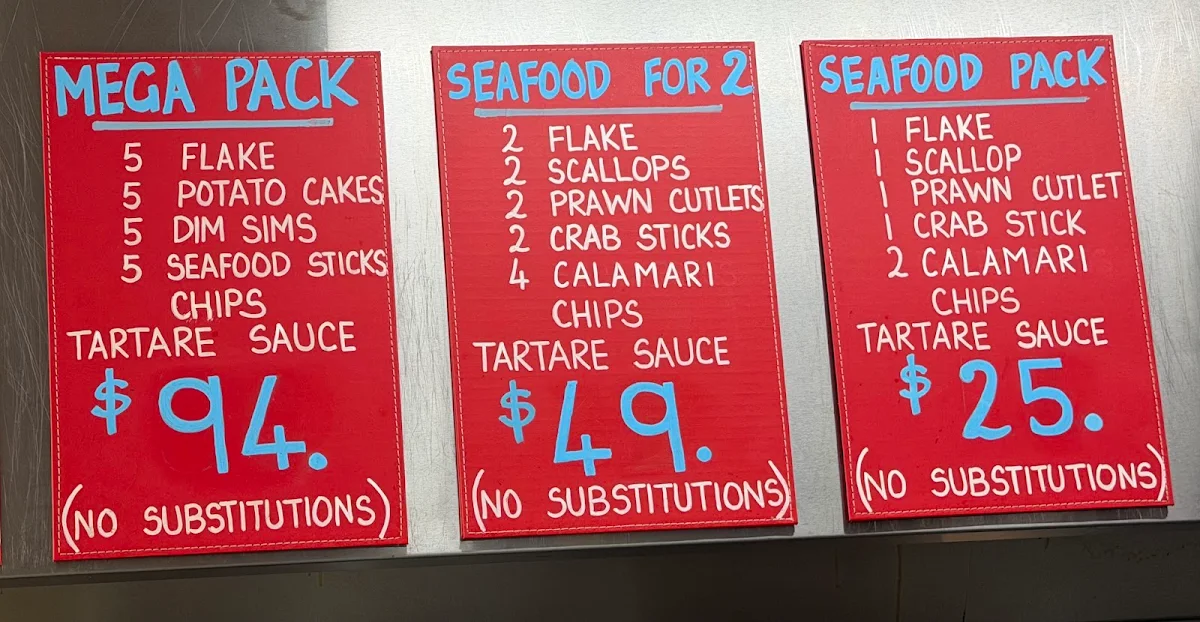 Menu, Wild Catch Fish & Chips