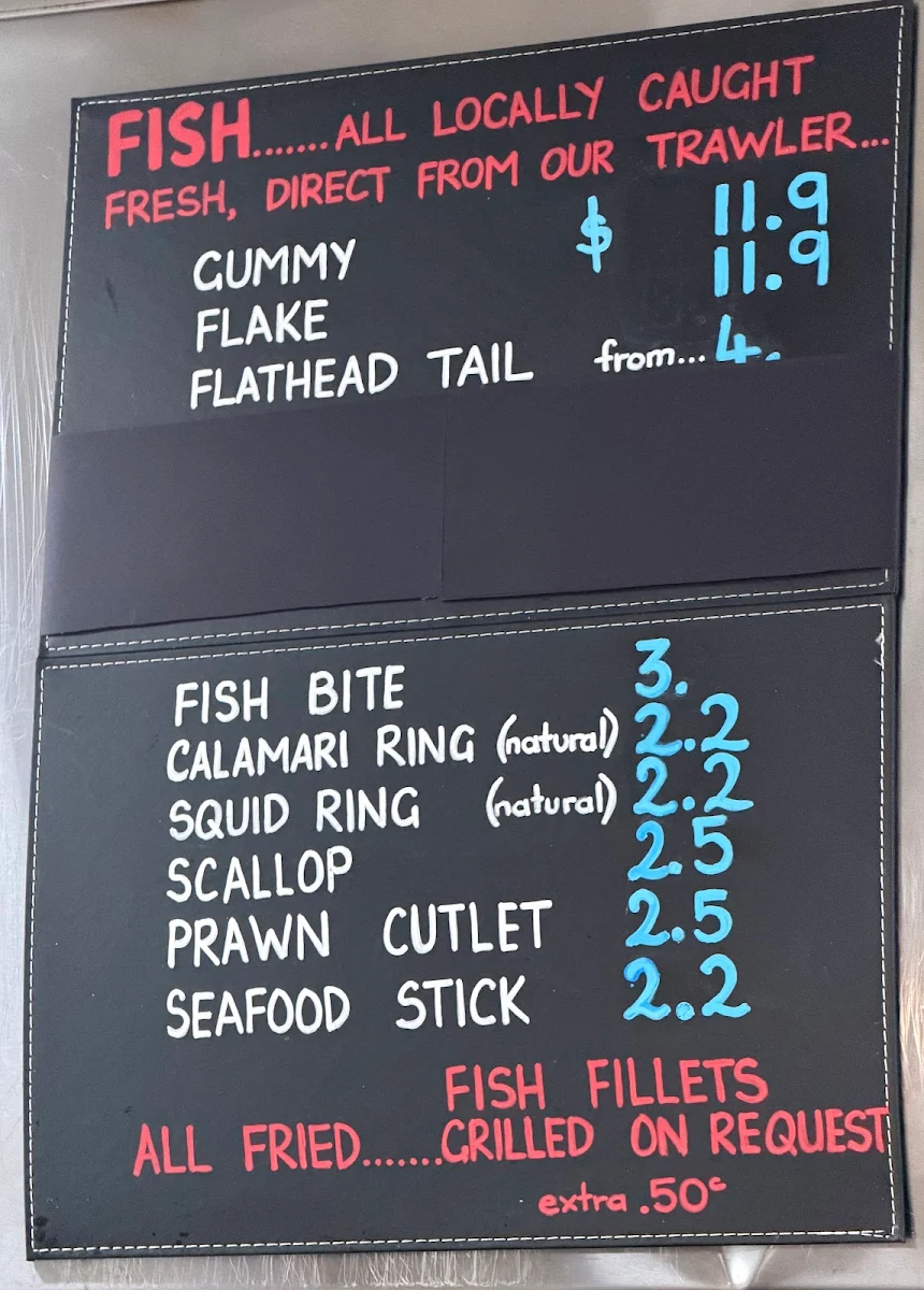 Menu, Wild Catch Fish & Chips