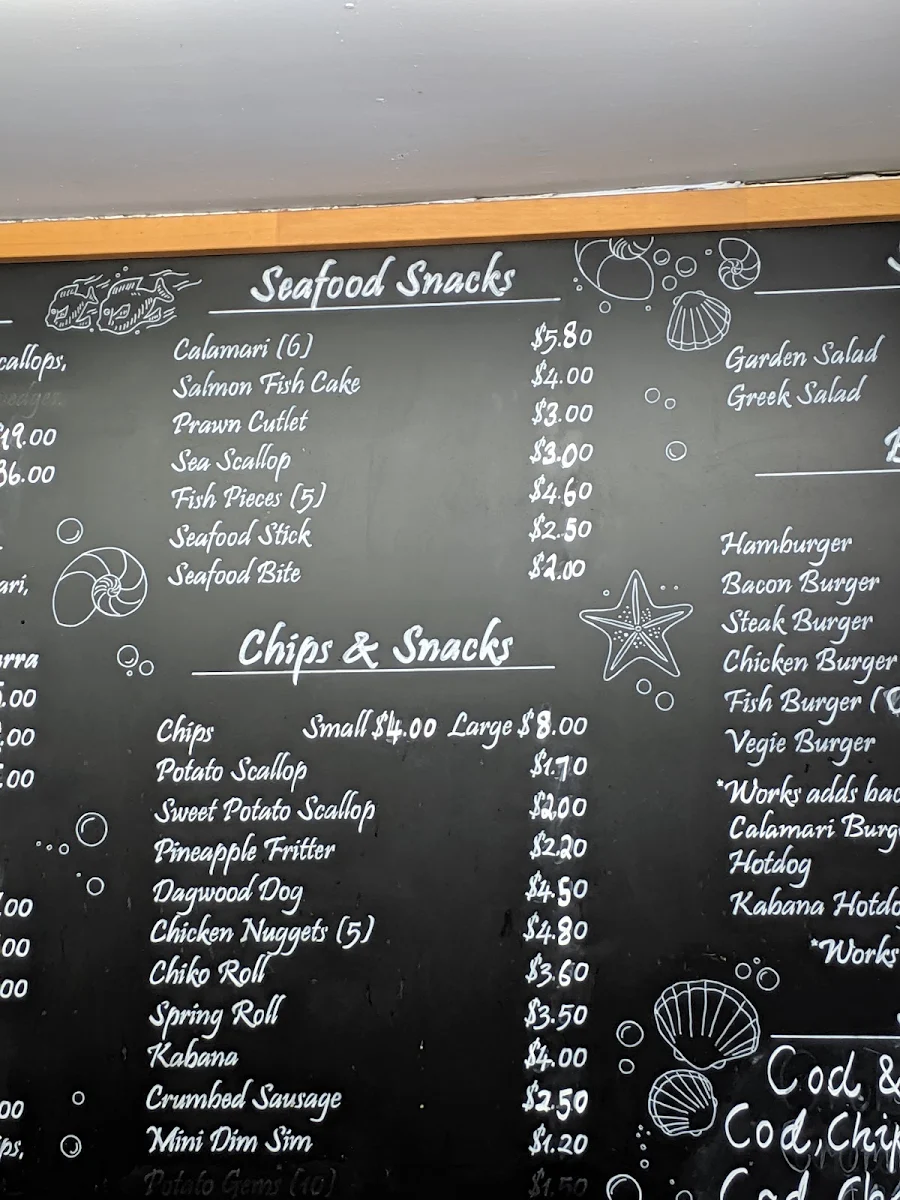 Menu, Shelley Inn
