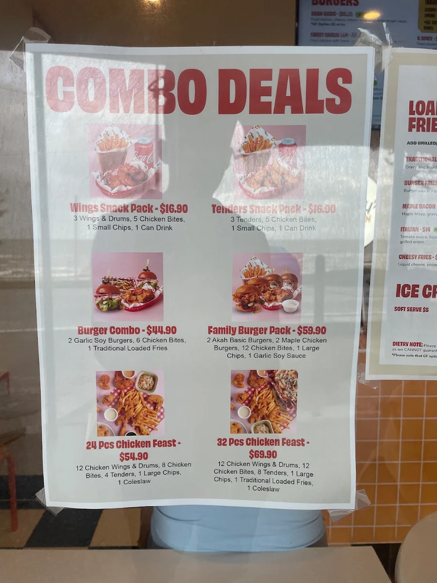 Menu, Akah Chicken