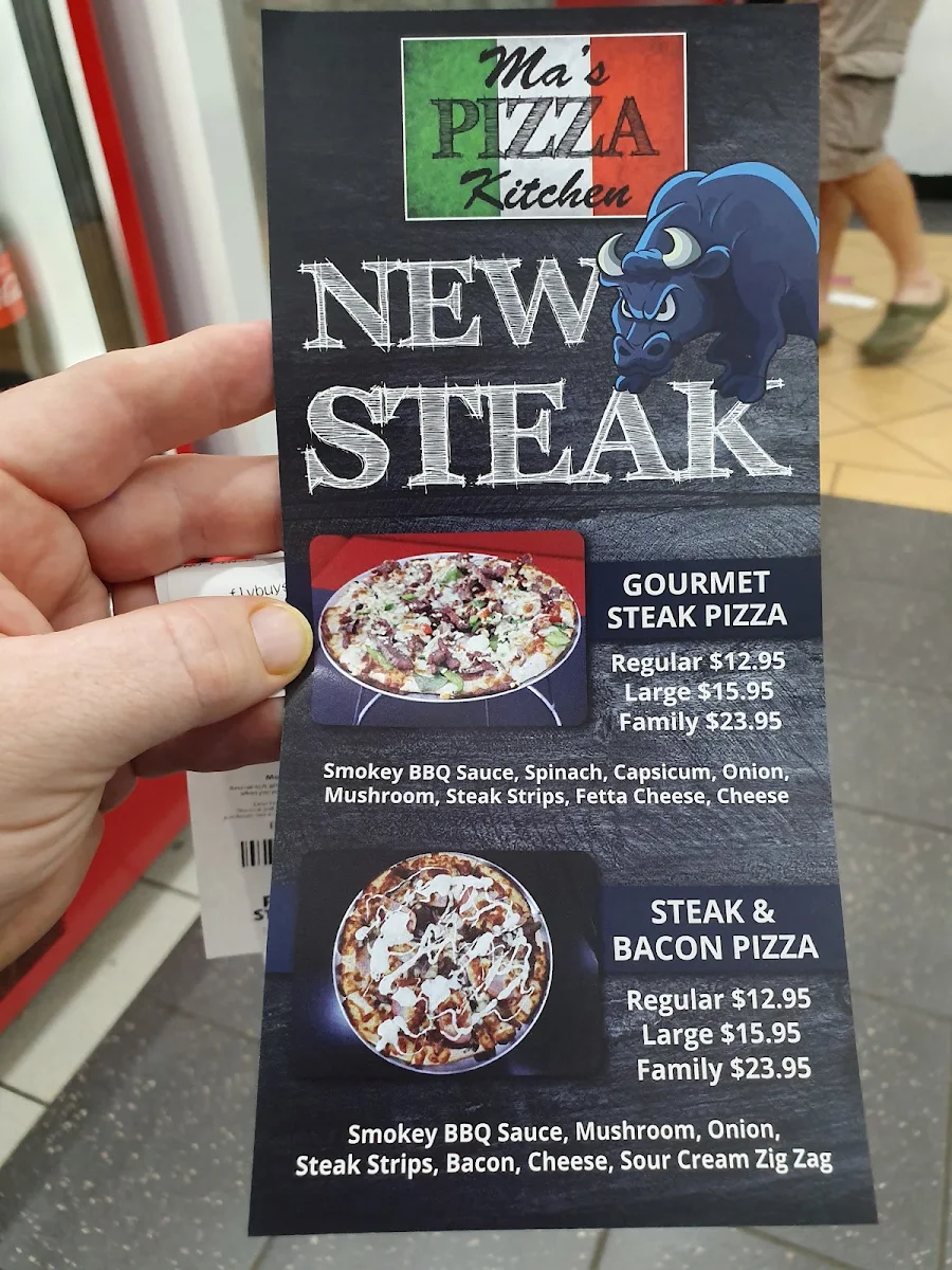 Menu, Ma's Pizza Kitchen - Rural View