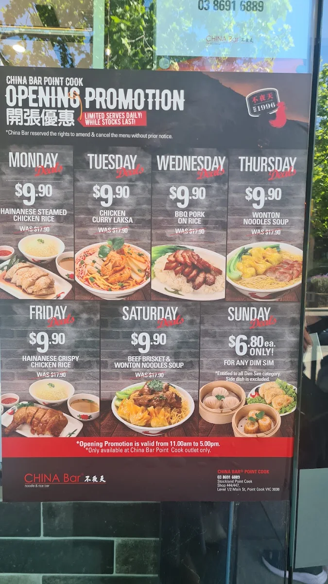 Menu, Schnitz Point Cook