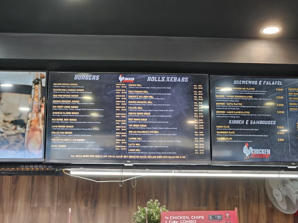 Menu, Chicken Heaven