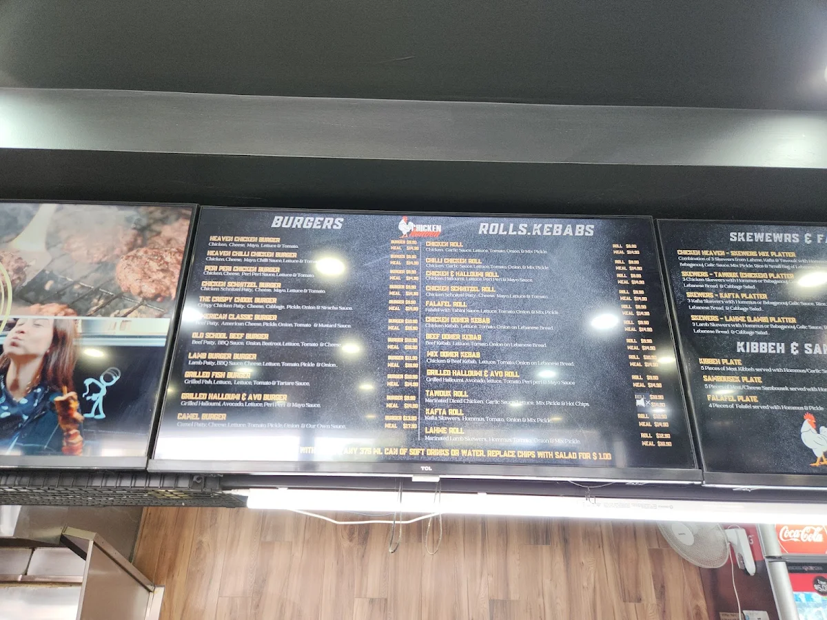Menu, Chicken Heaven