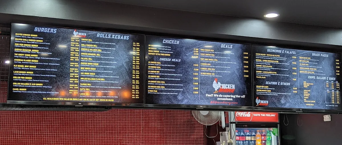 Menu, Chicken Heaven