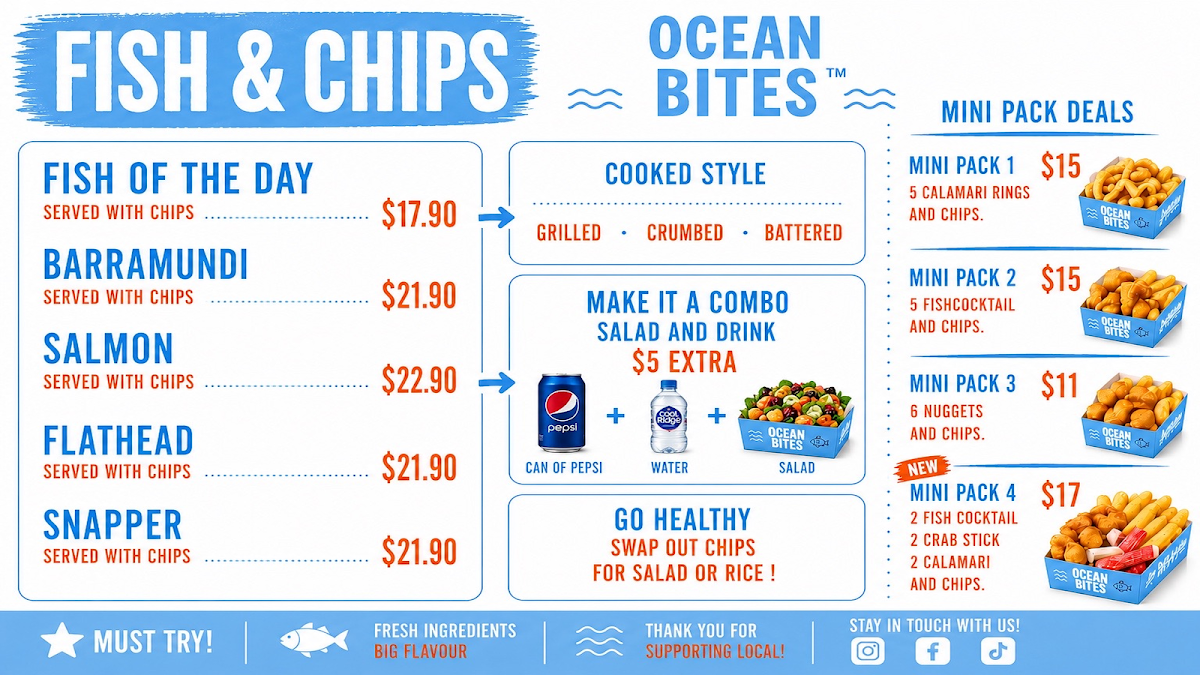 Menu, OCEAN BITES