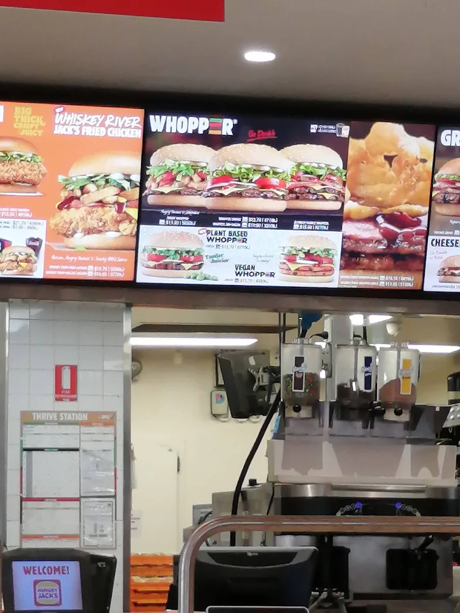 Menu, Hungry Jack's Burgers Tullamarine