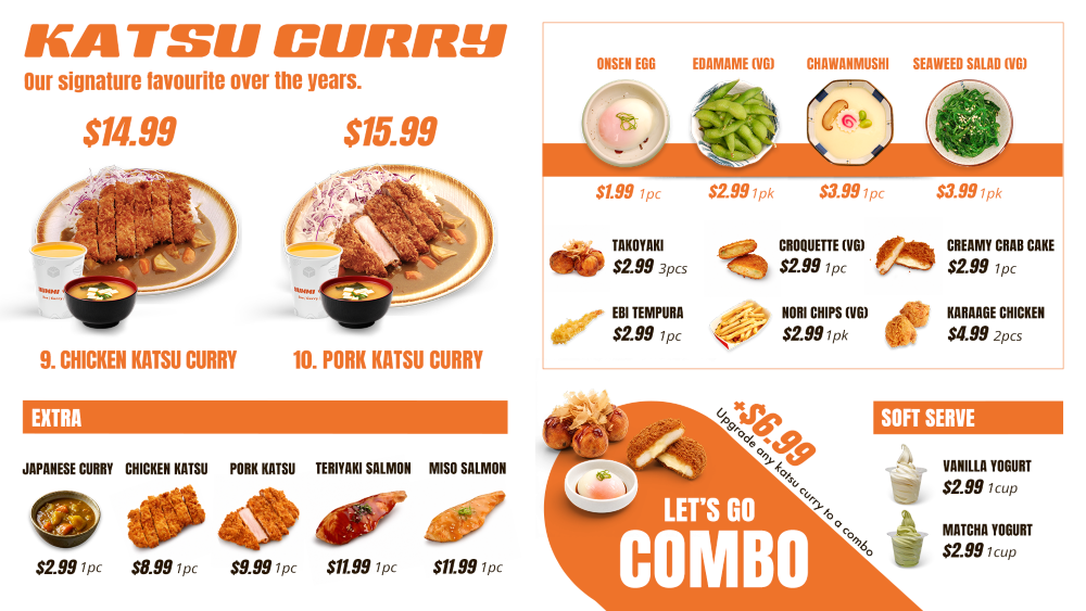 Menu, Yummi Go