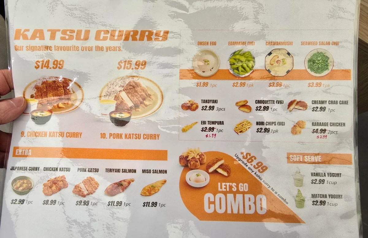 Menu, Yummi Go