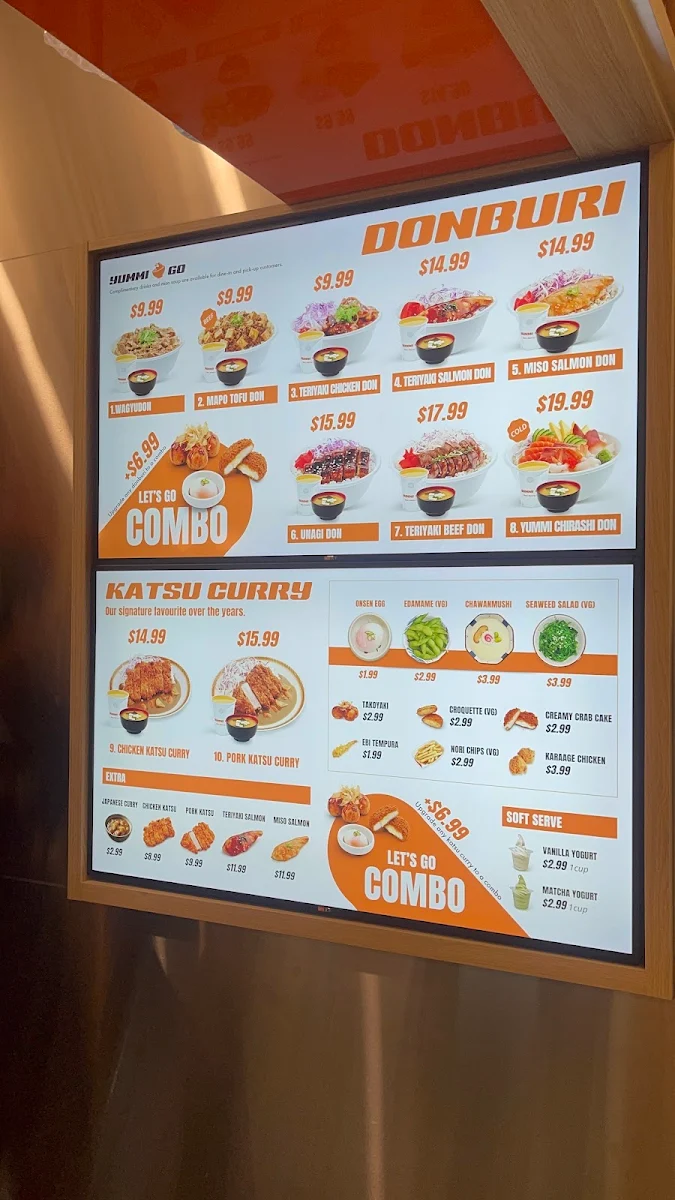 Menu, Yummi Go