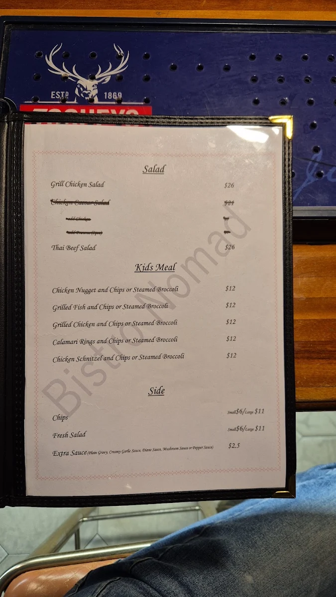 Menu, Bistro Nomad