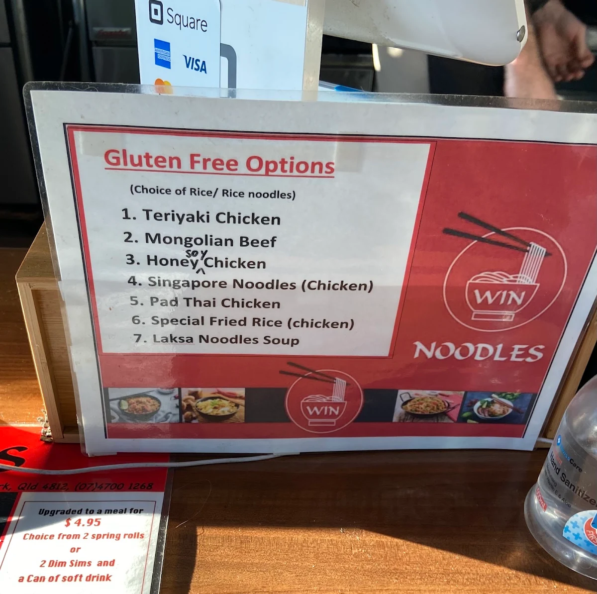 Menu, WIN Noodles