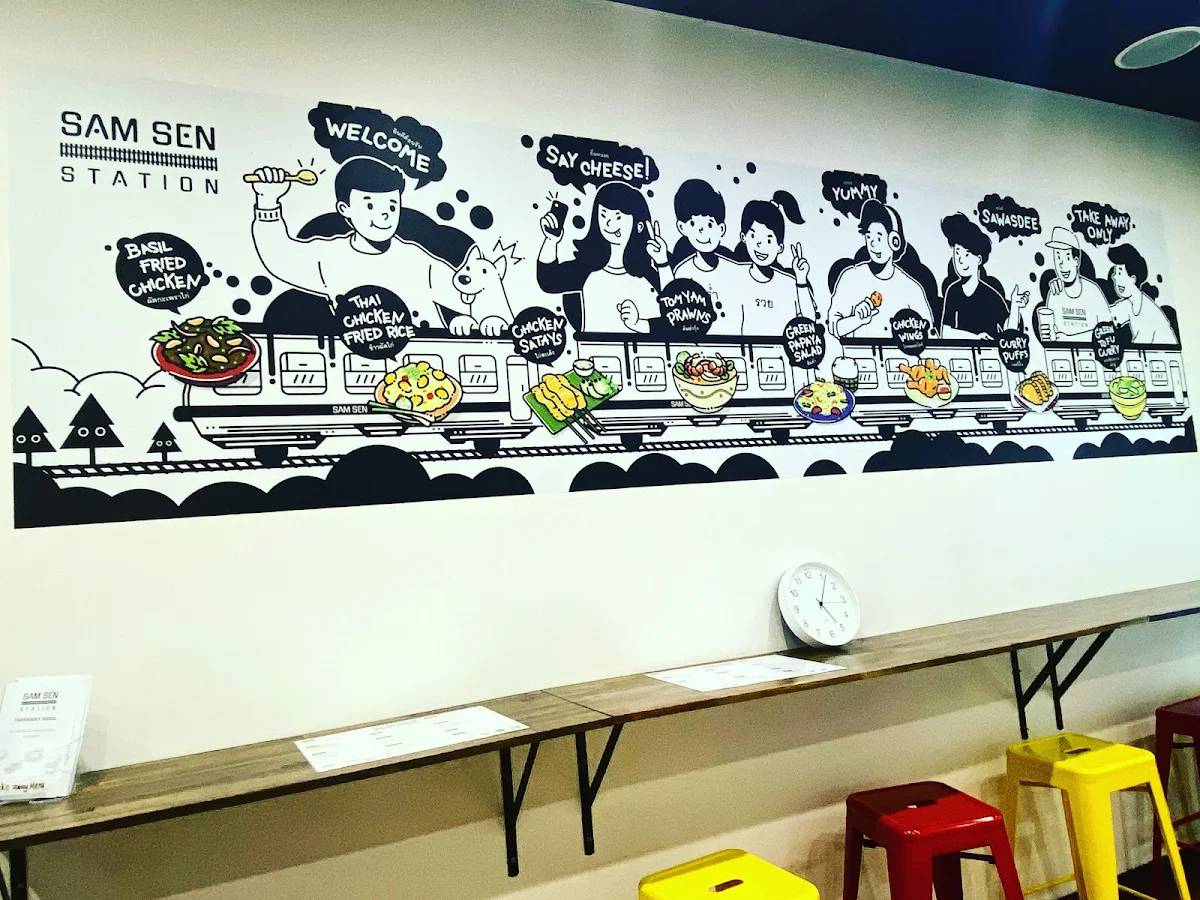 Menu, Sam Sen Station - Thai Takeaway