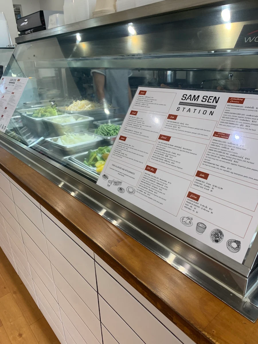 Menu, Sam Sen Station - Thai Takeaway