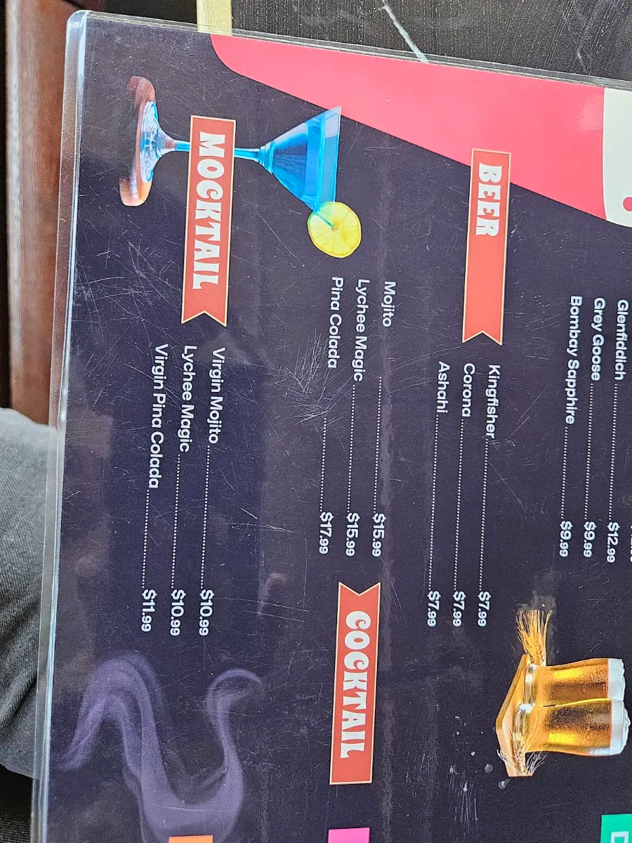 Menu, Vatan - The Taste of Gujarat