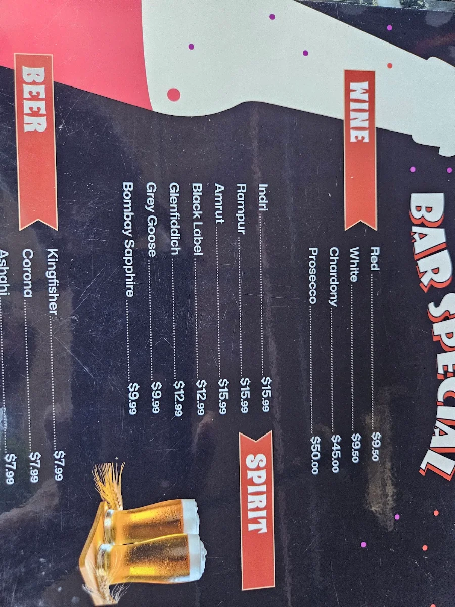 Menu, Vatan - The Taste of Gujarat