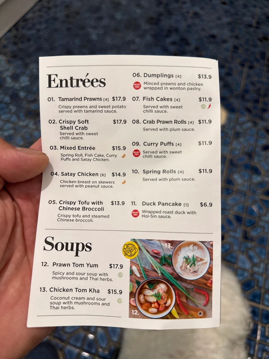 Menu, Monkey King Thai - Baulkham Hills
