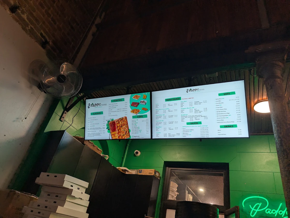 Menu, Paddy Chans