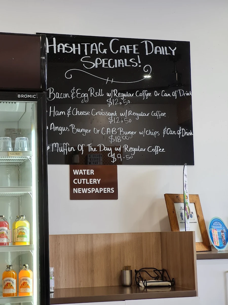 Menu, Hashtag Cafe Coomera
