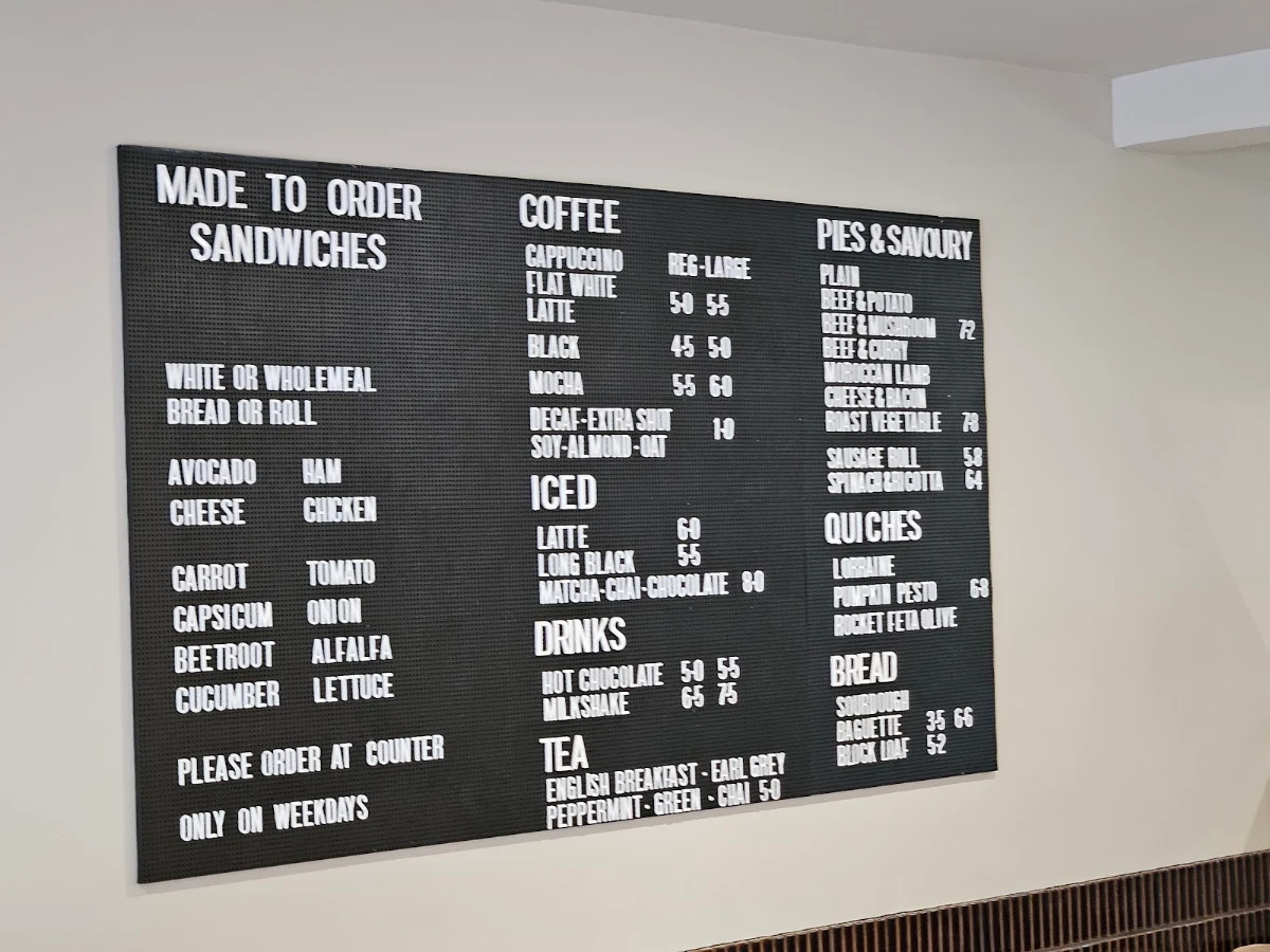Menu, Parfait patisserie