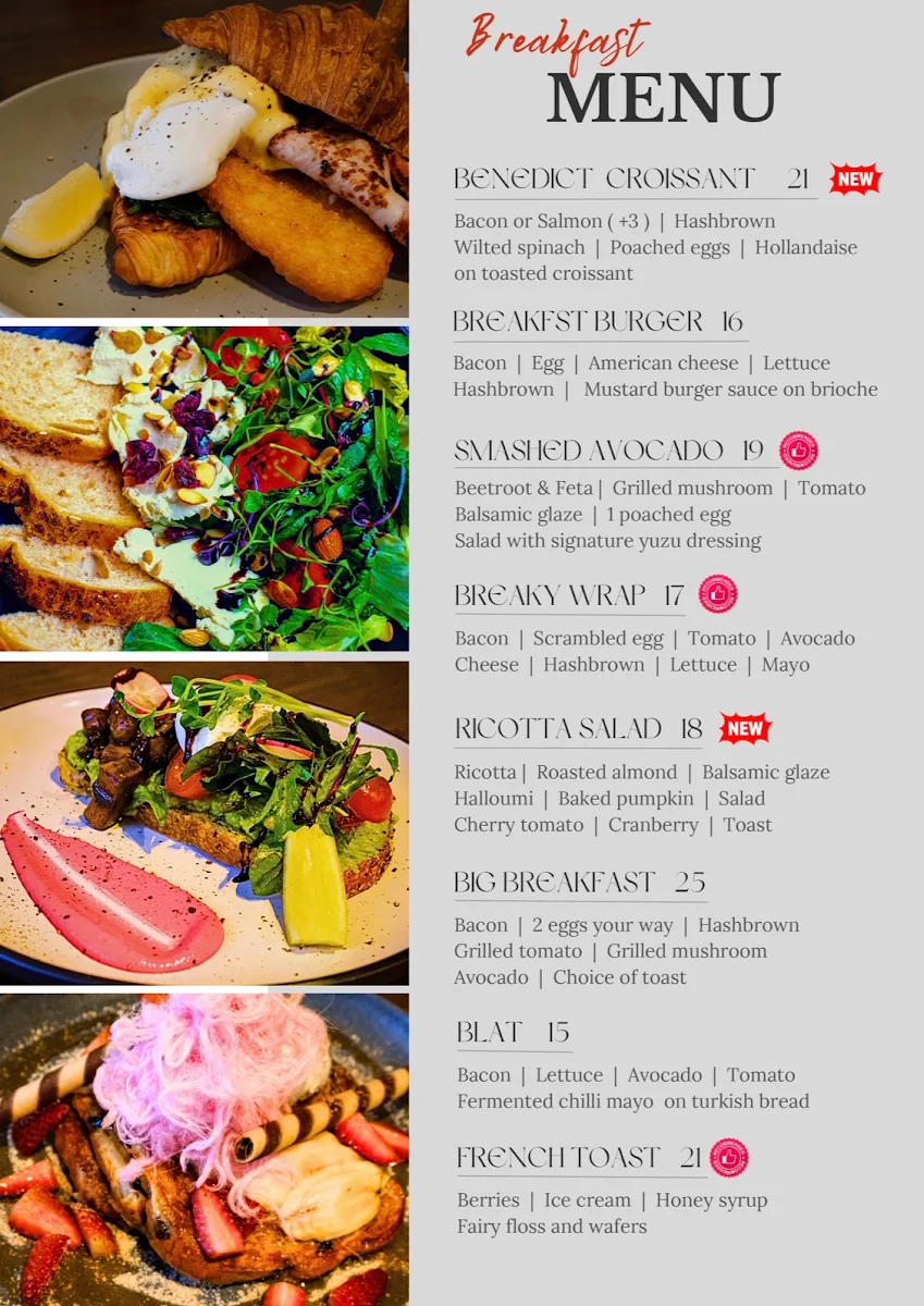 Menu, The Bucket Filler