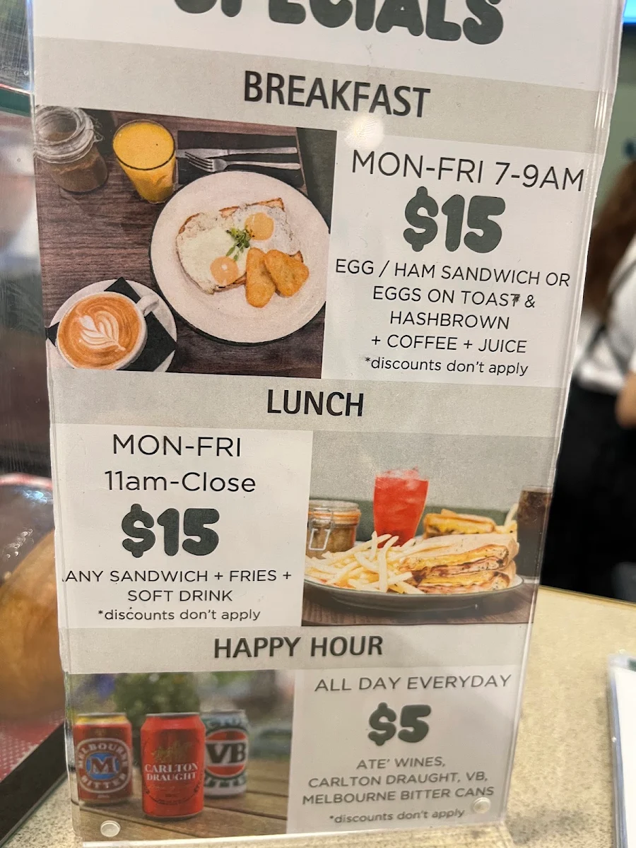 Menu, Soul Cafe & Bar