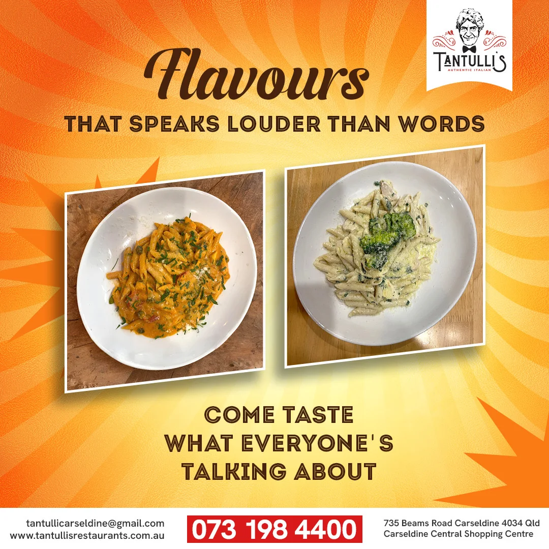 Menu, Tantulli’s Italian Carseldine