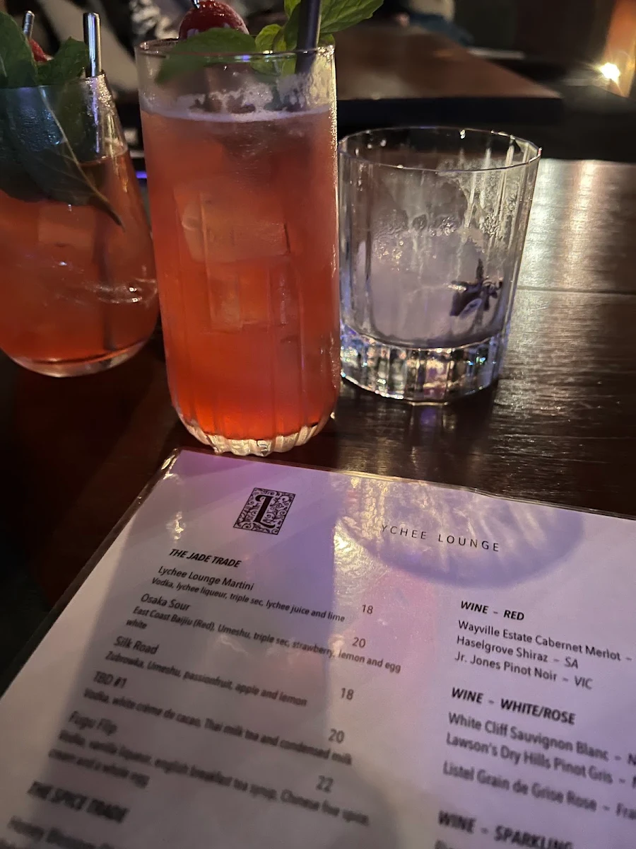 Menu, Lychee Lounge